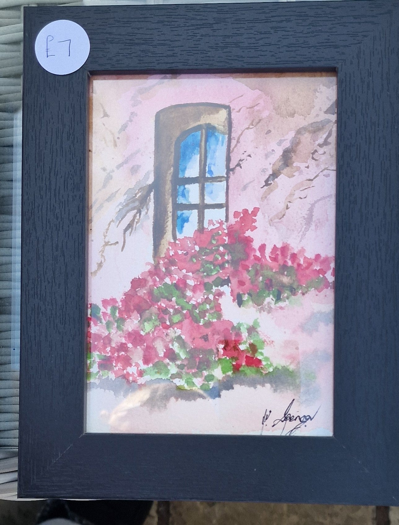 Small framed watercolour original