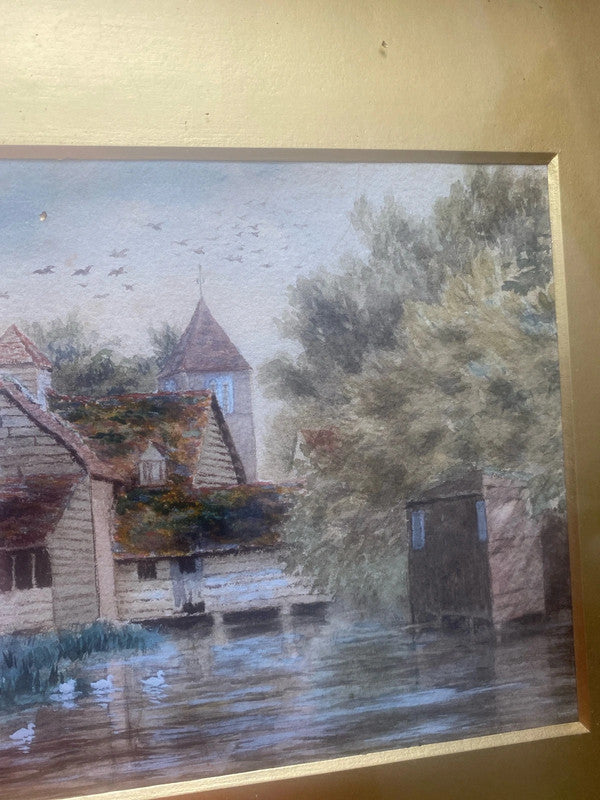 Vintage watercolour unkown artist