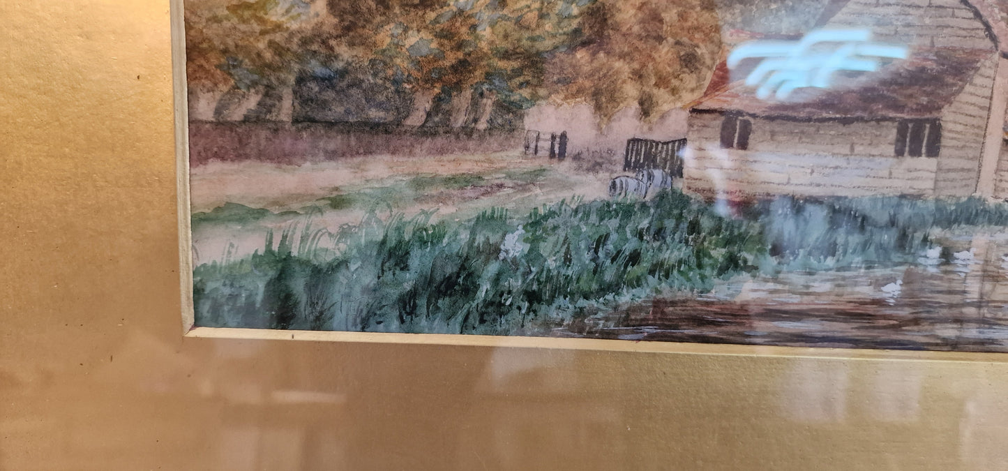 Vintage watercolour unkown artist