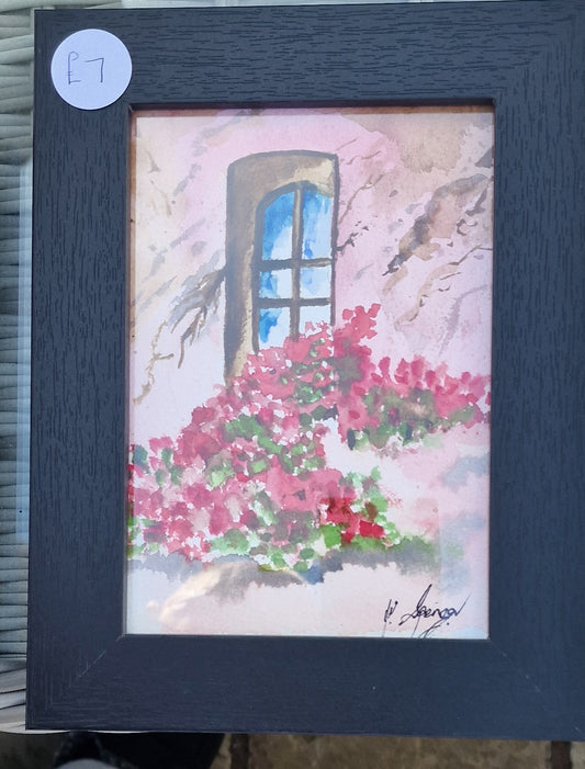 Small framed watercolour original